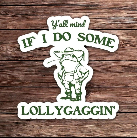 Green and white southern frog sticker car jeep bike cup electronic decor - Picture 1 of 7